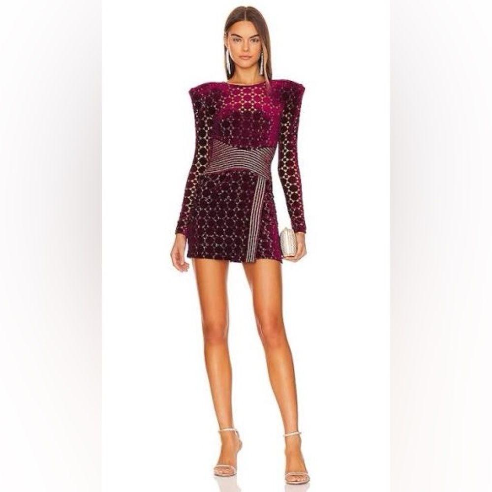 NEW Zhivago Salvation Mini Dress in Wine sz 4